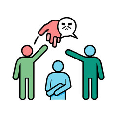 Insults icon vector image. Can be used for Bullying in Society.