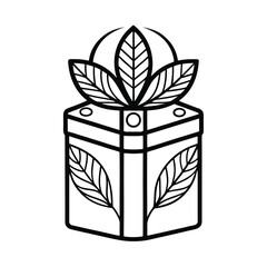 Minimalist black outline natural deodorant packaging design