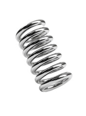 Chrome helical spring, 3D render