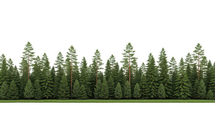 Evergreen Forest Tree Line Nature Border