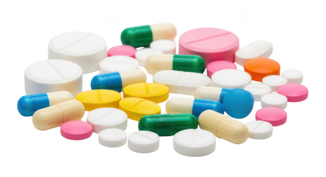 Colorful Pills And Capsules Closeup