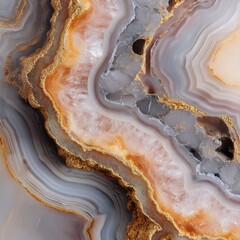 Obraz premium Close-up view of intricate marble veins in muted tones