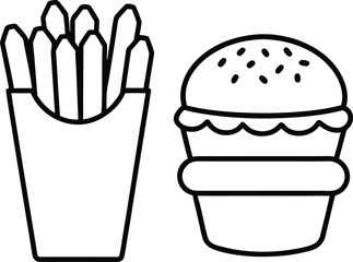 french food vector illustration