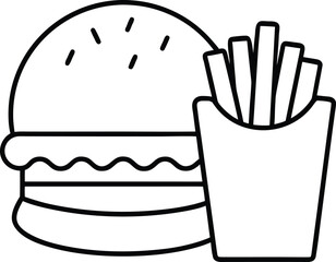 french food vector illustration