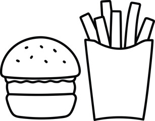 french food vector illustration