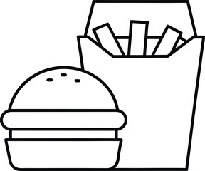 french food vector illustration