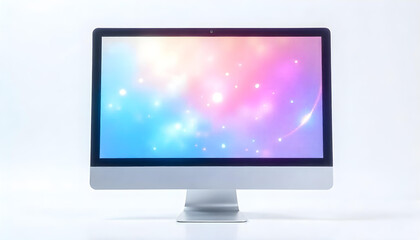 Fototapeta premium computer screen isolated on white background