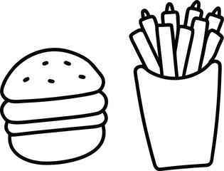 french food vector illustration