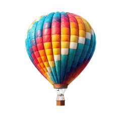 Naklejka premium Colorful hot air balloon against black (1)