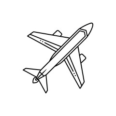 Airplane line art design, airplane line art drawing, jet line art