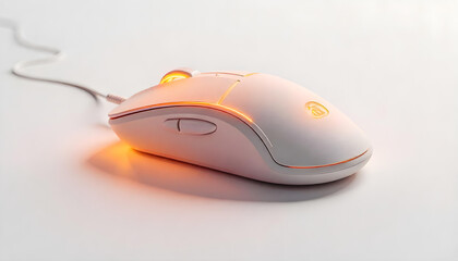 Wired mouse isolated on white background