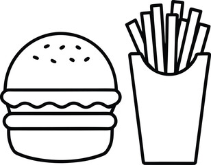 french food vector illustration