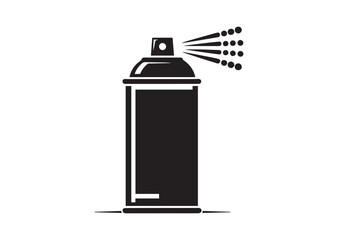Spray paint can silhouette vector illustration