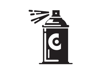 Spray paint can silhouette vector illustration