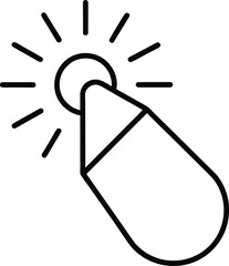 Flat Mouse Click Offer Icon Modern Design for Website and App UI