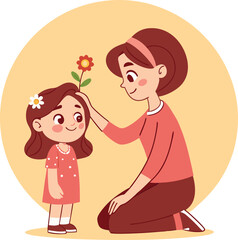 Obraz premium Tender Mother and Daughter Moment