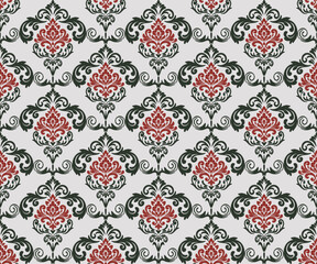 Seamless damask patterns for ornament, wallpaper, packaging, vector background
