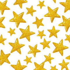Golden star pattern on black background