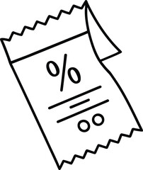 receipt with discount icon