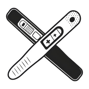 positive pregnancy test icon vector 