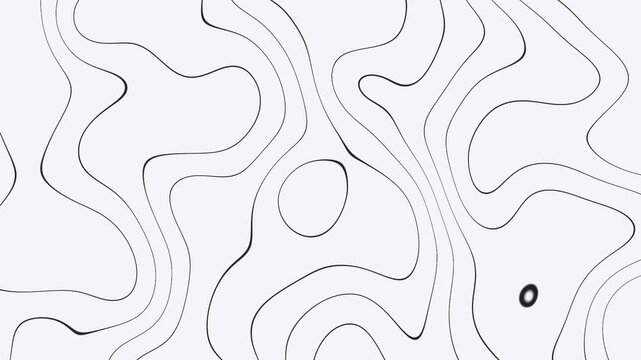 Seamless abstract wavy black lines motion graphic background animation loop