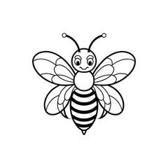Bee line art drawing, bumblebee line art, honey, bee line art