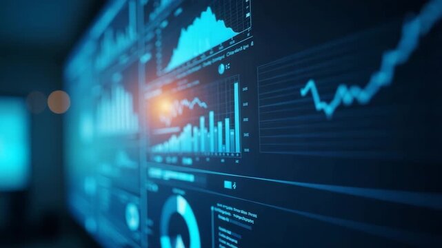 Comprehensive Business Intelligence Analysis: Dynamic Dashboards & Predictive Analytics for Optimizing Corporate Performance & Strategic Decision-Making | Photo Stock Concept