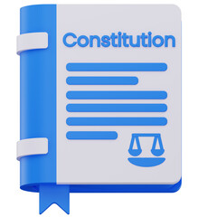 3D Constitution Book Icon