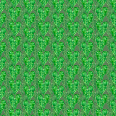 Tropical monstera leaves seamless pattern, hand drawn watercolor rainforest illustration isolated on dark background. Can be used for textile, fabric and other printed products.