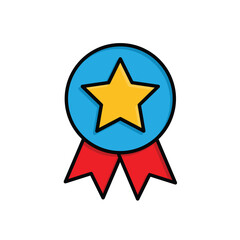 Best Seller icon. E-Commerce and Promotions. Stars on award badges. market, sale, buy. Isometric design style.