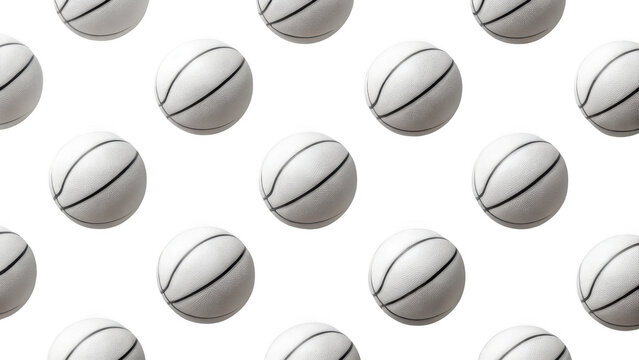 Pattern of american footballs with white leather and black stripes isolated on transparent background - Powered by Adobe