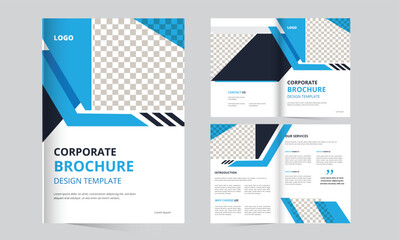 Corporate business brochure design layout 4 page professional creative brochure template