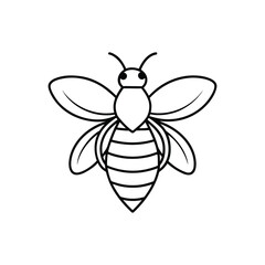 Bee line art drawing, bumblebee line art, honey, bee line art