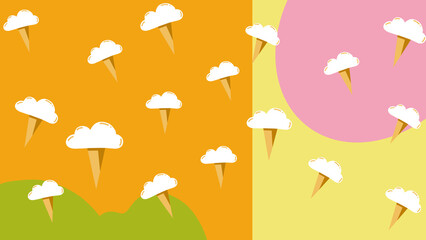 seamless background with ice cream