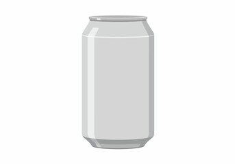 Silver can cylindrical shape with rounded edges and top no visible brand
