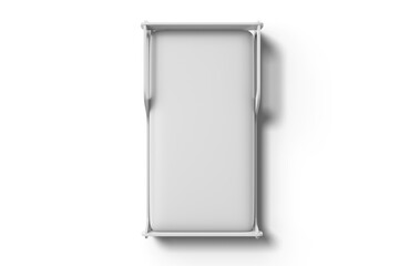 Flat Lay View of Single Bedding, 3D Illustration