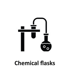 Chemical flasks Vector Icon which can easily modify or edit