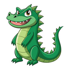 Obraz premium A drawing of a funny vector Iguana illustration