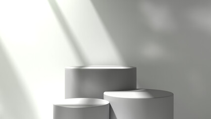 white minimalist 3d podium background