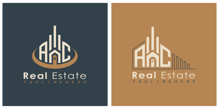 Real Estate Monogram Logo Design &ndash; Modern 2-Letter Vector Branding Series (AA to AZ)