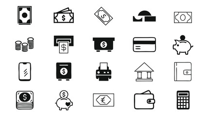 Real estate and home appliance icon set vector illustration for web, business, and finance design