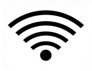 Wi-Fi Signal Strength: A simple yet powerful graphic depicts the ubiquitous Wi-Fi signal, a symbol of seamless connectivity in the digital age.