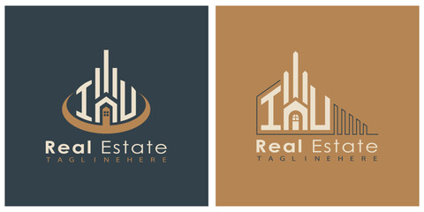Real Estate Monogram Logo Design – Modern 2-Letter Vector Branding Series (IA to IZ)
