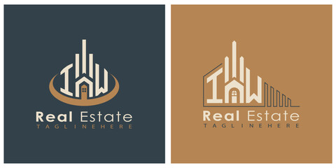 Real Estate Monogram Logo Design – Modern 2-Letter Vector Branding Series (IA to IZ)