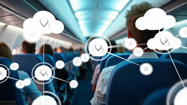 Ensuring Airline Passenger Safety: Stringent Security Measures, In-Flight Protocols & Emergency Evacuation Procedures - Stock Photo Concept with Left Space