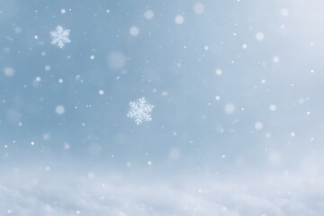 Naklejka premium Tranquil Winter Landscape with Snow-Covered Trees and Soft Light