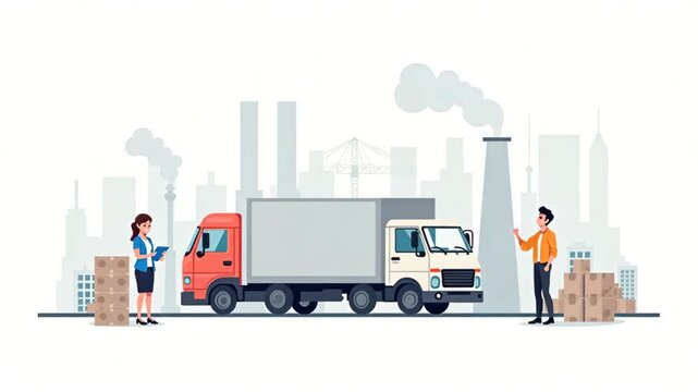 US Industry Reshoring Trends: A Cute Vector Illustration Showcasing Domestic Manufacturing Growth, Supply Chain Resilience, and Innovative Production Strategies for Economic Strength