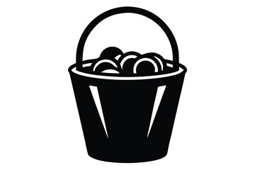 candy bucket vector icon