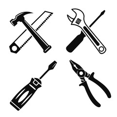 Collection of Hand Tools Icons.