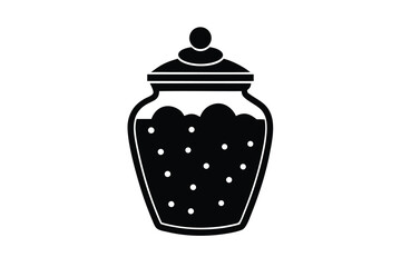 candy jar vector icon